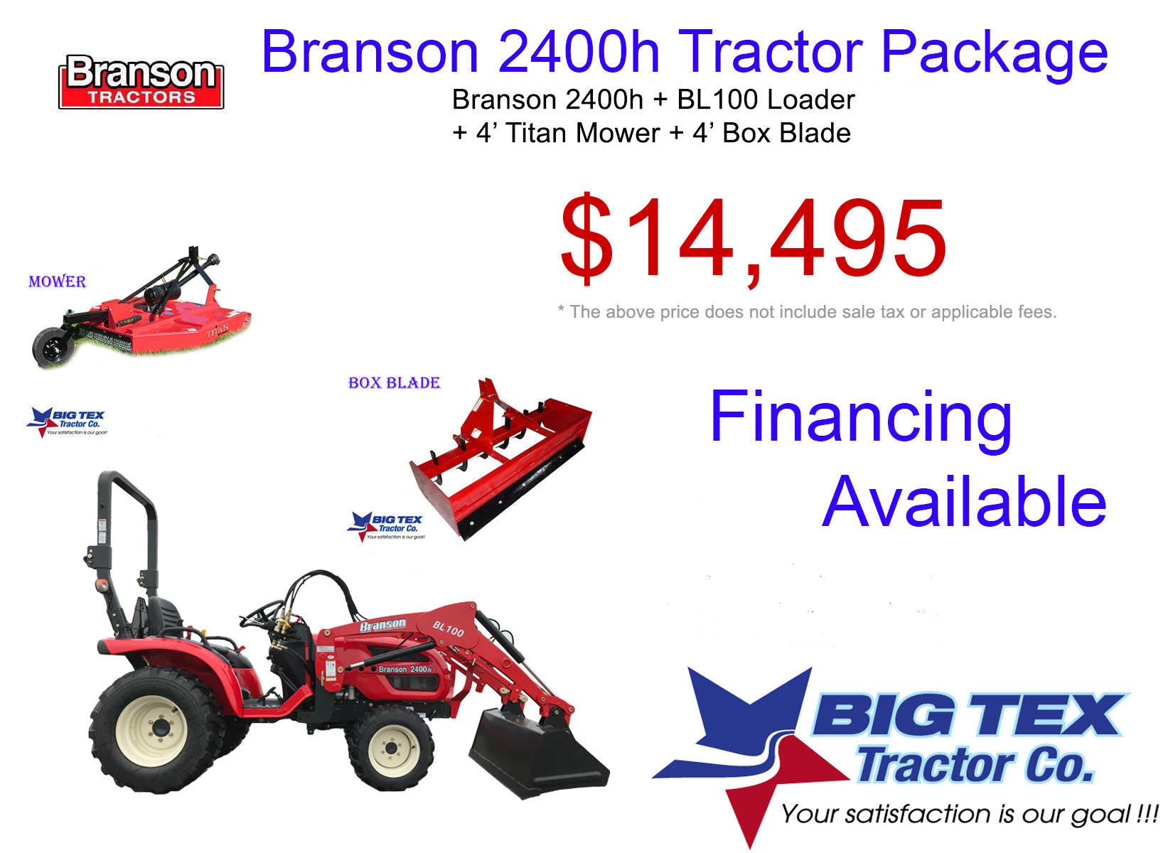 Big Tex Tractor Branson 2400h Tractor Package 14,495