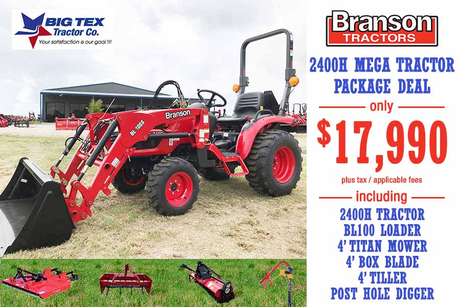 Branson 2400h Mega Tractor Package Big Tex Tractor