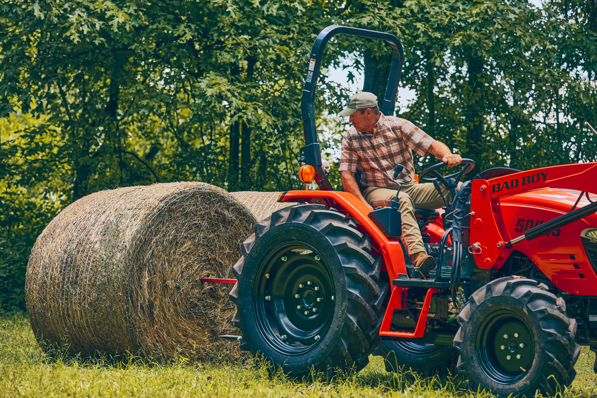 Bad Boy 5045S Tractor BBL500 Loader 3PT Hay Spear Round Bale