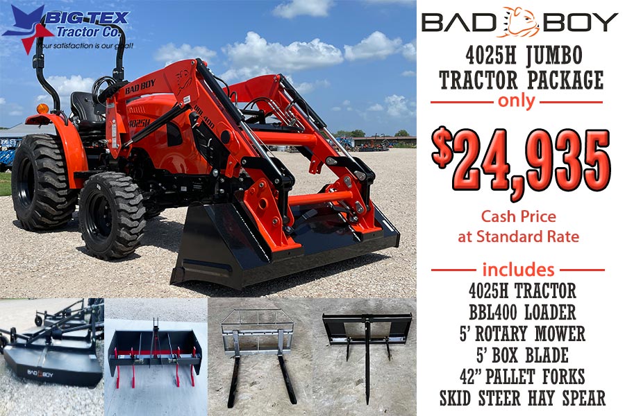 BAD BOY 4025H JUMBO TRACTOR PACKAGE
