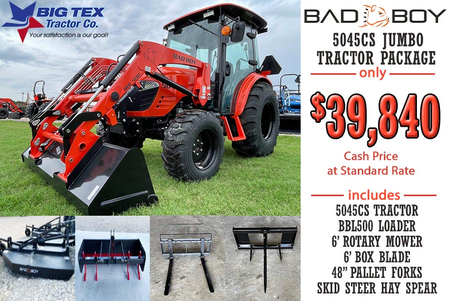 BAD BOY 5045CS JUMBO TRACTOR PACKAGE DEAL